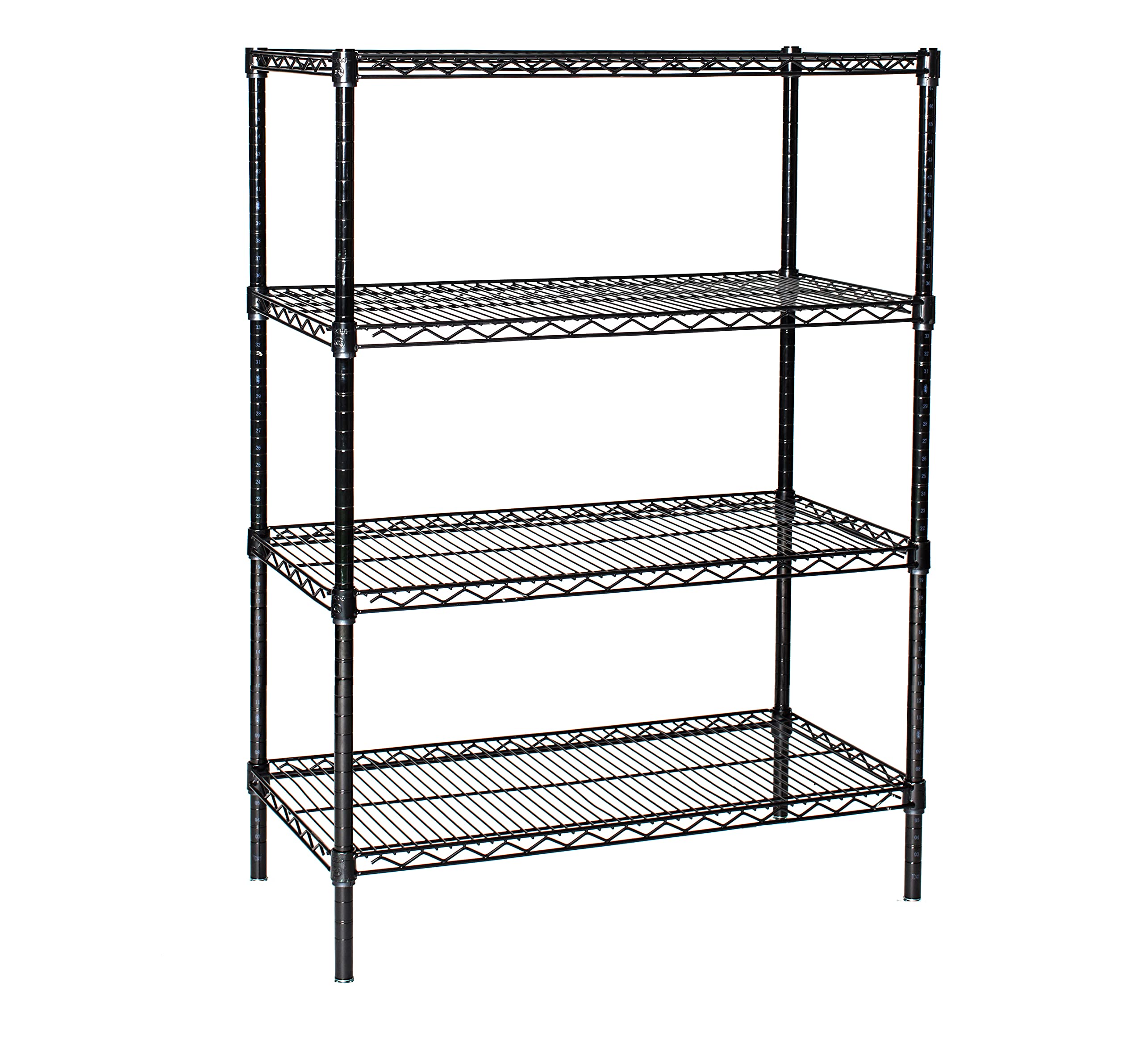 Omega 4-Tier Black Metal Shelving Unit - 21