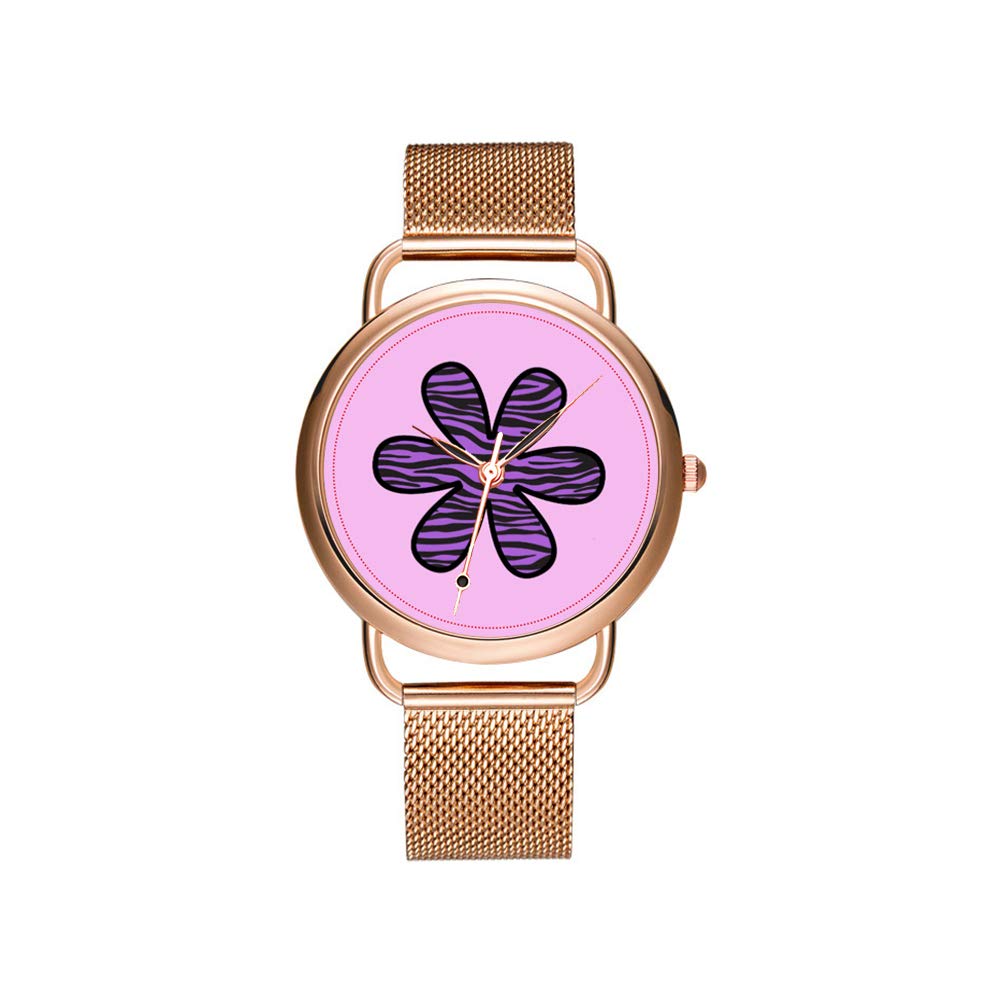 Luxury Women's Watches Ultra-Thin Mesh Strap Waterproof Quartz Watch - Christmas Unicorn & Rainbow Stripes Design - Perfect for Daily Wear, Office, Parties & Gift Giving