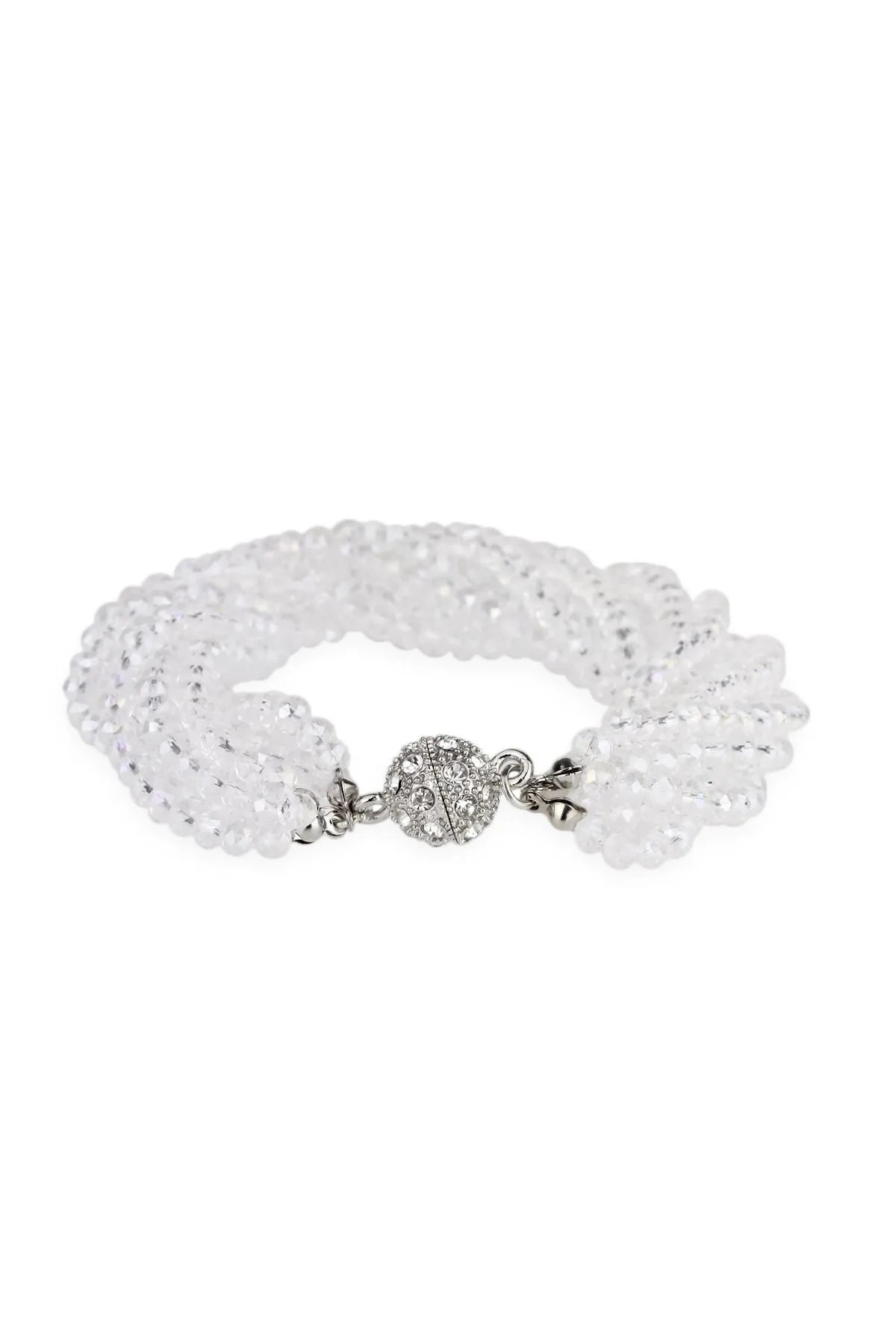Simply Crystal Multi Strand Bracelet - Elegant Beaded Jewelry for Women, Perfect for Parties, Weddings & Everyday Wear