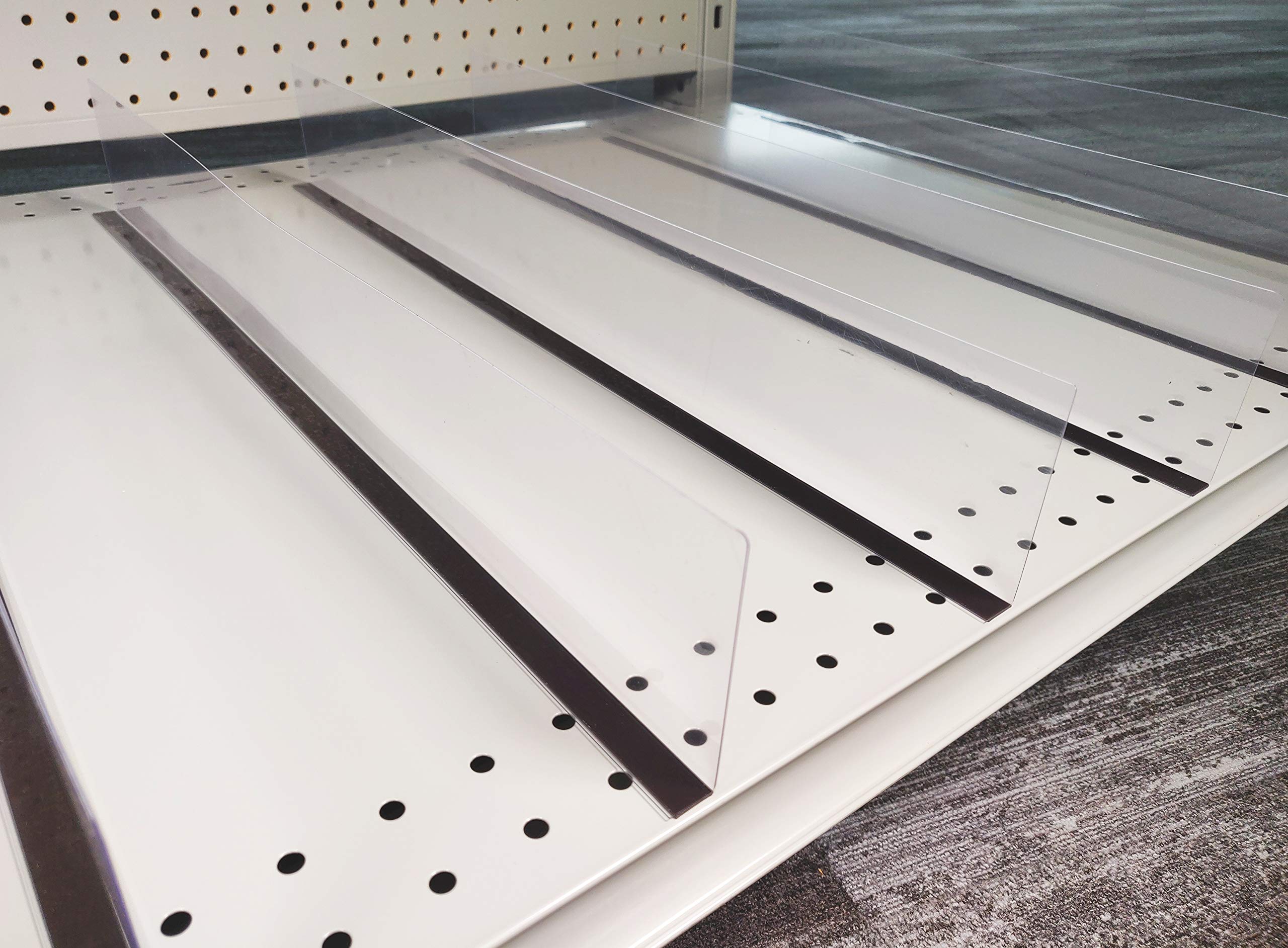 Magnetic Acrylic Shelf Dividers 25 Pack - 22