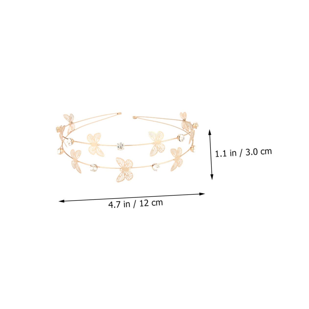 POPETPOP 15 Pcs Star Moon Headband - Rhinestone Bridal Hair Hoops, Double Row Metal Headbands for Women & Girls - Perfect for Weddings, Prom, Cosplay & Special Occasions