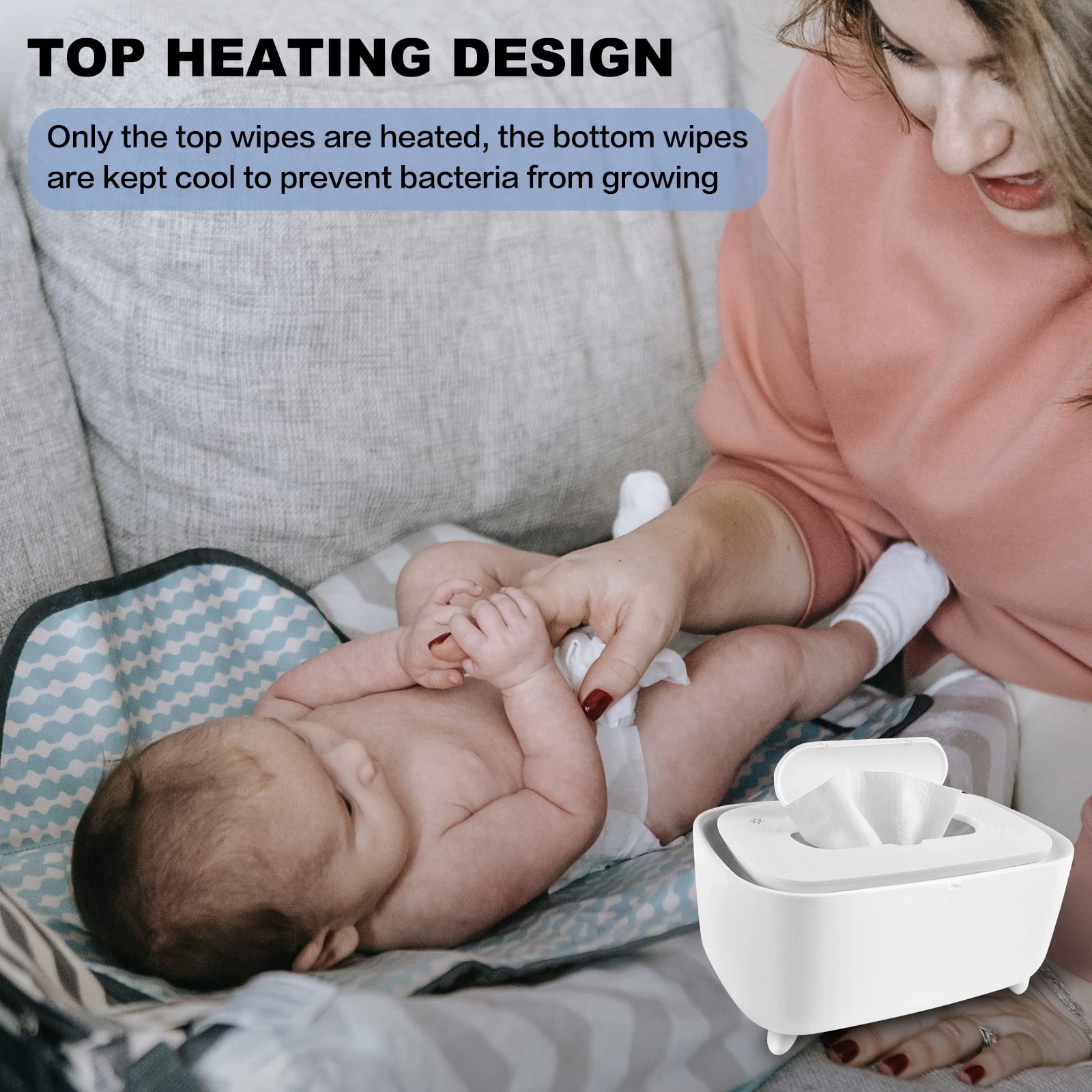 Baby Wipes Warmer & Dispenser - Portable Electric Wipe Warmer for Newborns & Infants | Perfect for Diaper Changes, Nursery, and On-the-Go Use