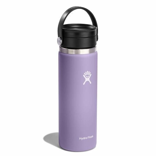 20 oz Wide Mouth Water Bottle with Flex Sip Lid - Leakproof Stainless Steel Insulated Thermos for Hiking, Gym & Outdoor Activities