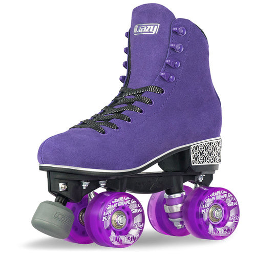 Crazy Evoke Suede Roller Skates for Women - Purple Outdoor & Indoor Quad Skates with Comfortable Padding - Perfect for Rink, Park, Street Skating and Fitness