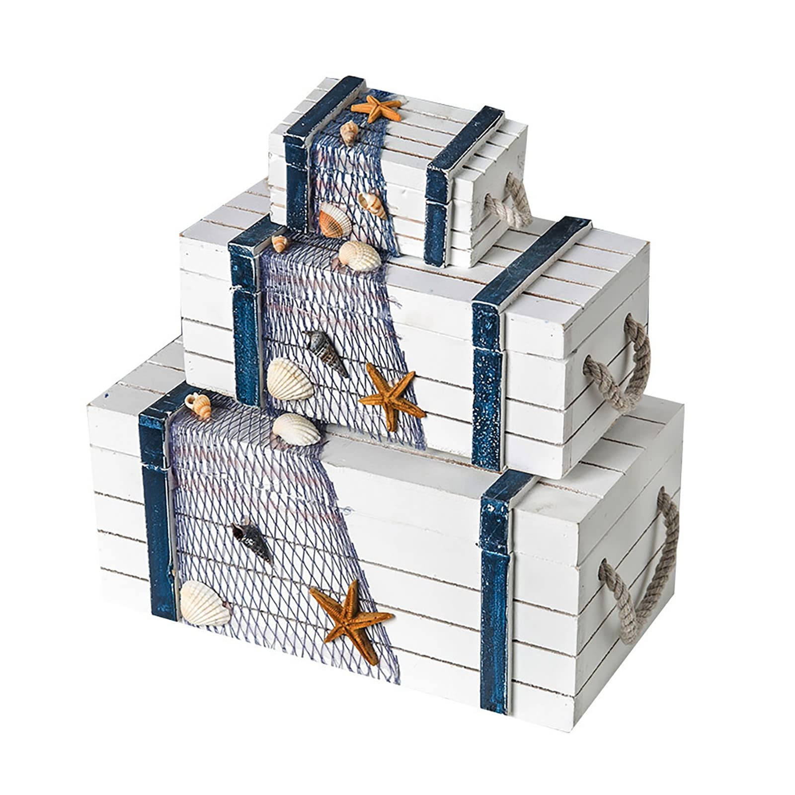 **Anime Christmas Ornaments Storage Box - 3-in-1 Wooden Jewelry Case with Mediterranean Design for Small Tree Decorations & Holiday Gifts - Perfect for Home, Party, and Festive Decor**