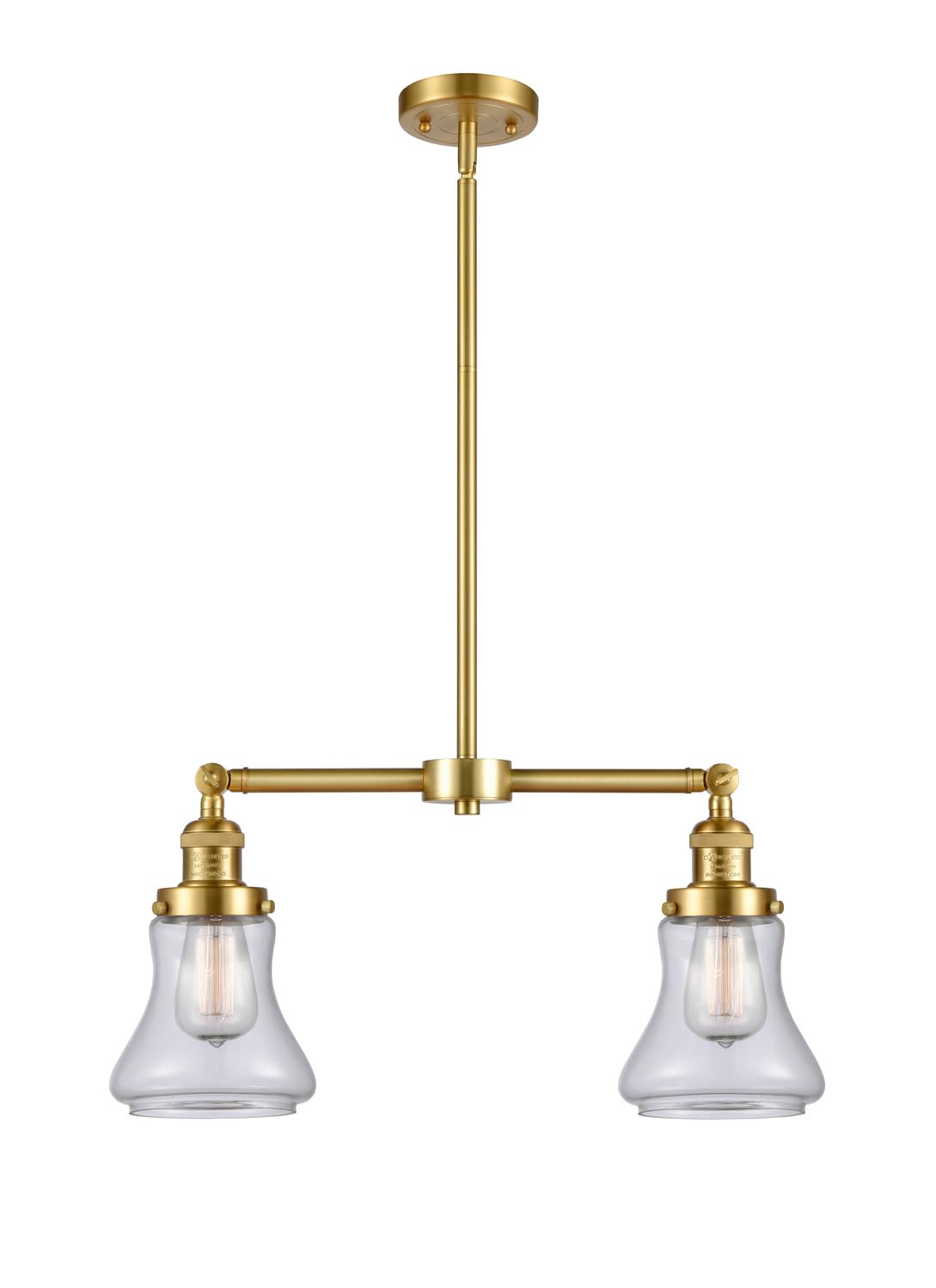 Bellmont 2-Light Chandelier - Modern Crystal Ceiling Light Fixture for Dining Room & Bedroom - Elegant Lighting for Home Decor