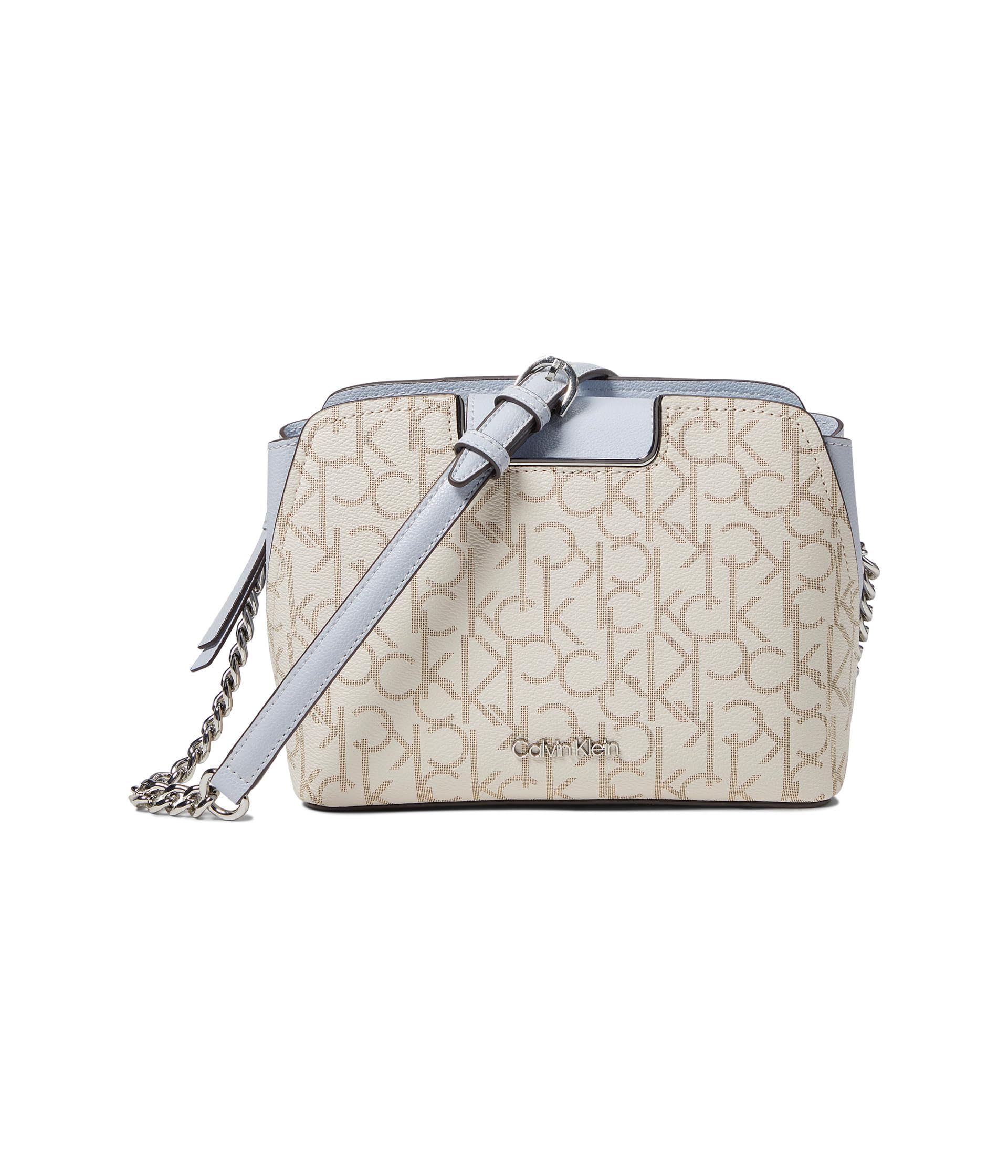 Calvin Klein Finley Triple Compartment Signature Crossbody Bag for Women - Stylish & Functional Purse for Everyday Use, Travel, and Work