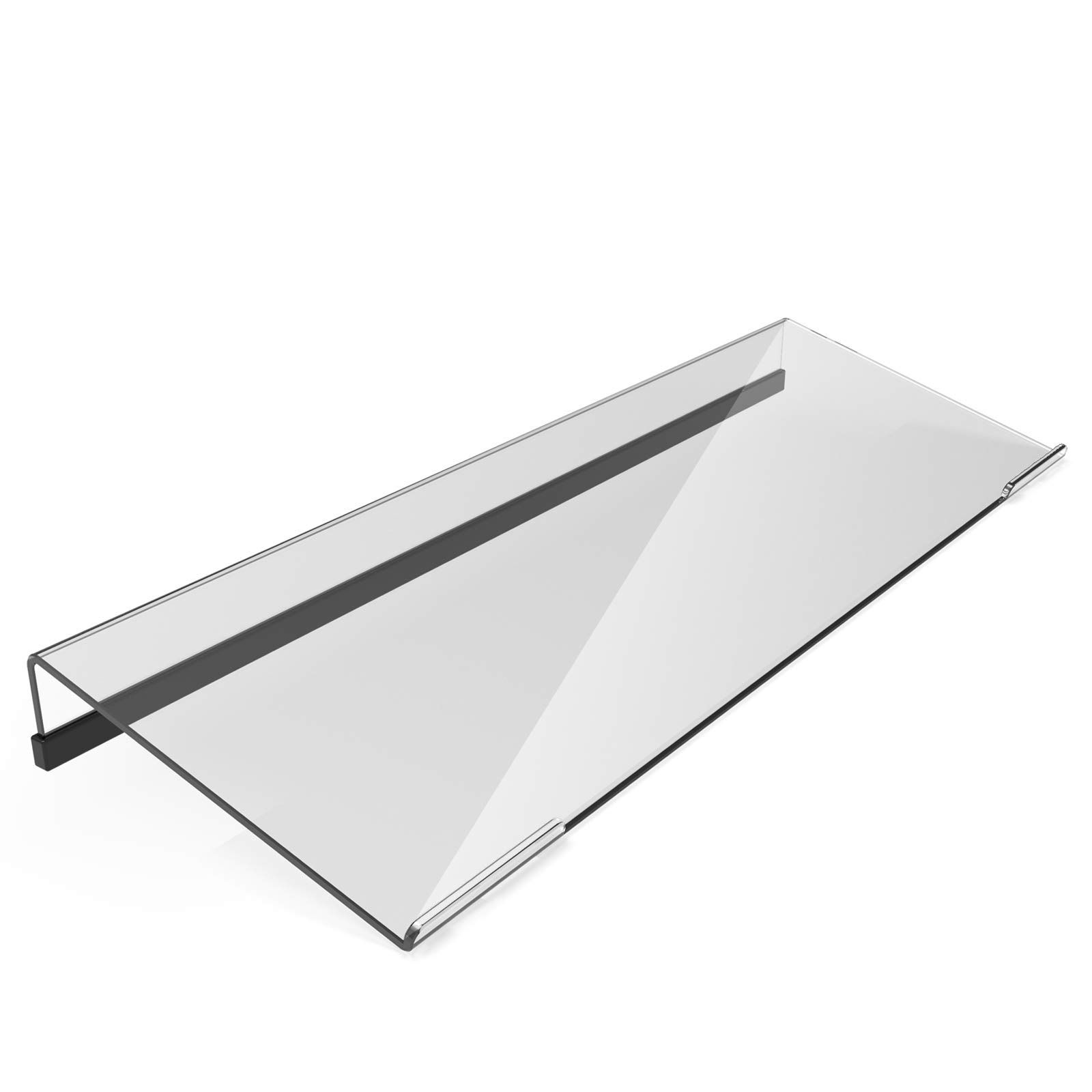 Ergonomic Acrylic Tilted Keyboard Stand with Non-Slip Silicone Base - Clear Computer Keyboard Tray Holder for Comfortable Typing | Perfect for Office, Gaming & Home Workspace Setup