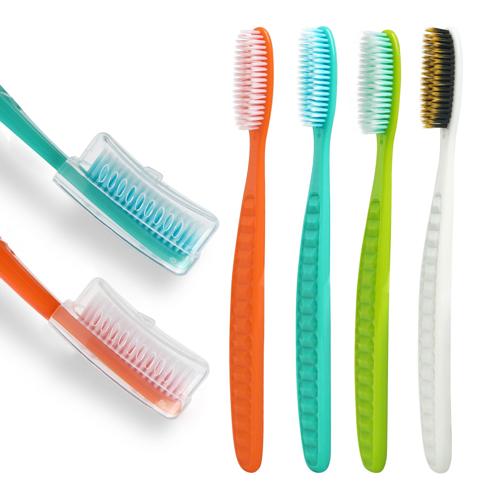 12 Pack Extra Soft Bristle Toothbrushes for Adults - Wide Head Design for Better Cleaning & Teeth Whitening - Perfect for Travel, Home & Office Use