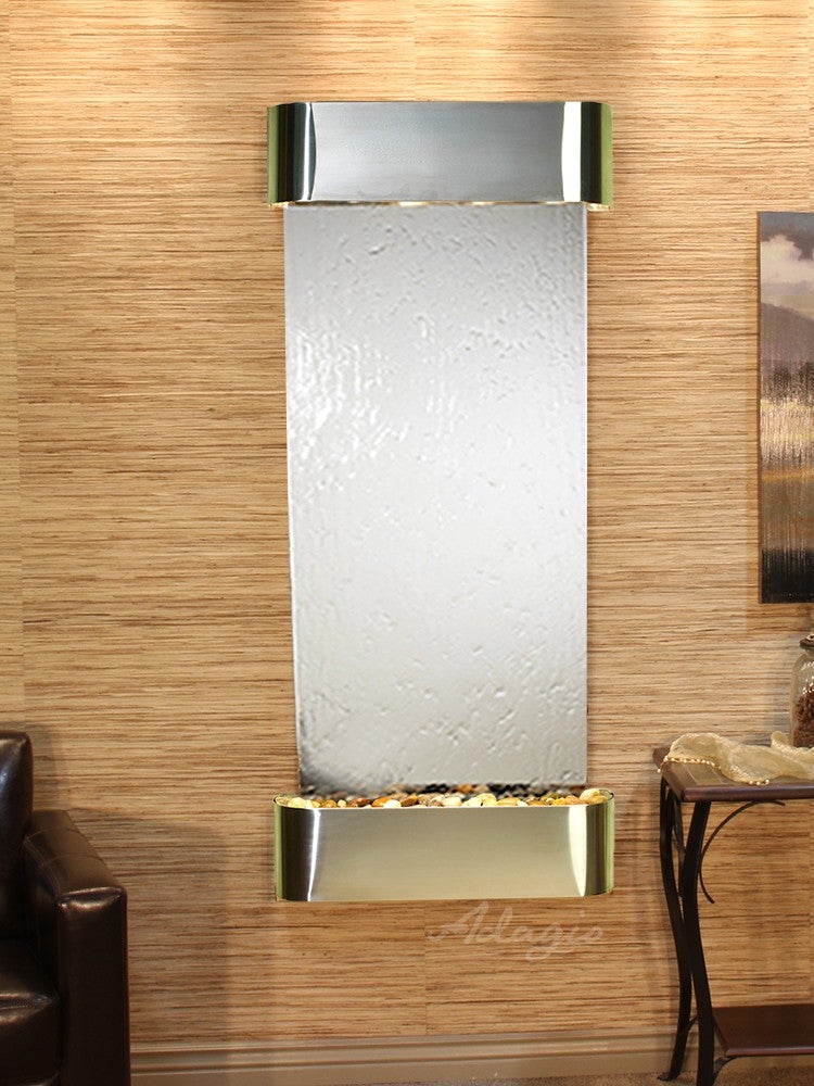 ADAGIO Inspiration Falls Round Stainless Steel Silver Mirror IFR2040 - Elegant Bathroom & Bedroom Decor for Modern Homes
