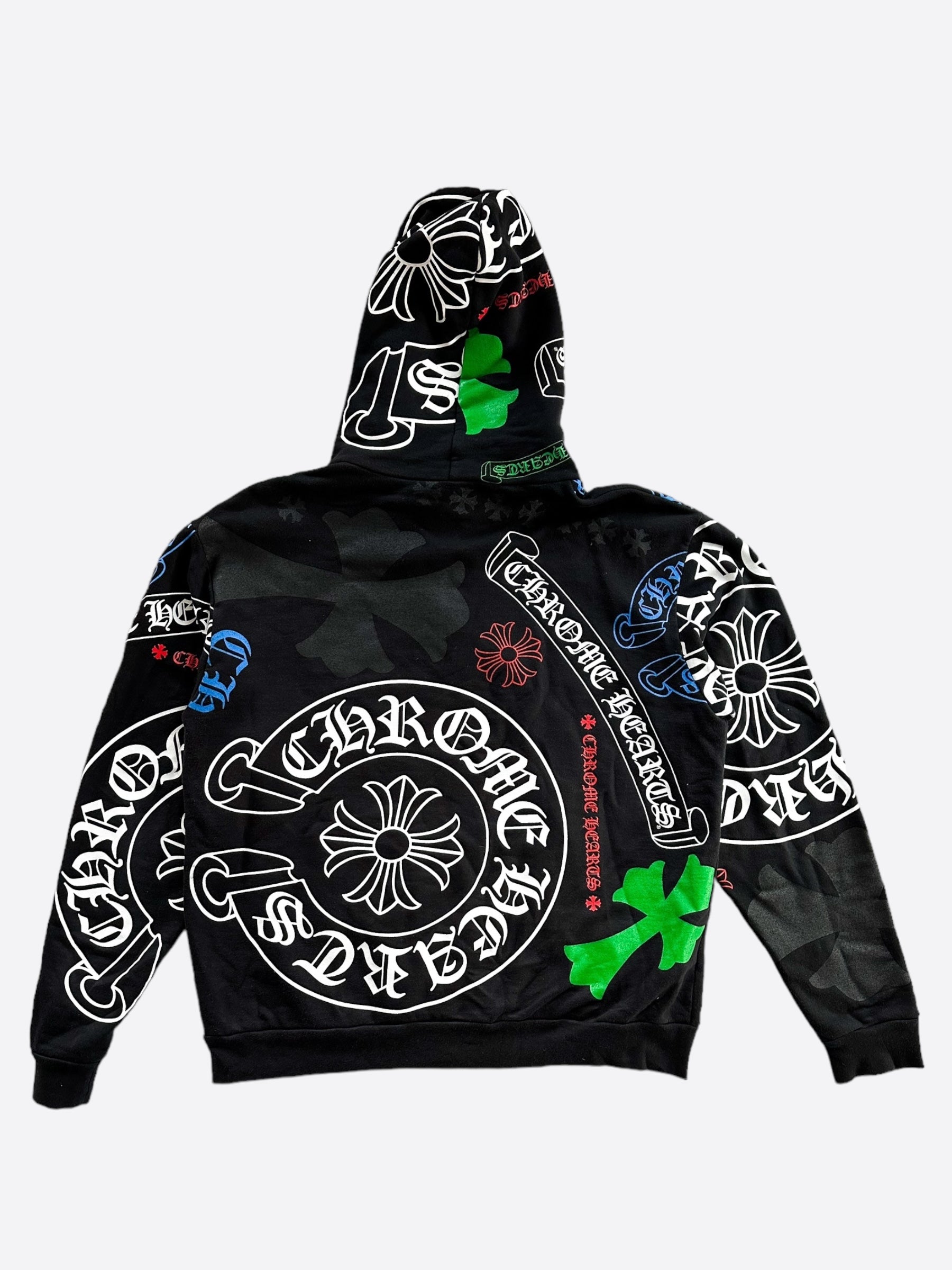 Chrome Hearts Black Multicolor Stencil Hoodie - Stylish Streetwear for Men & Women | Perfect for Casual Outfits, Urban Fashion & Everyday Wear