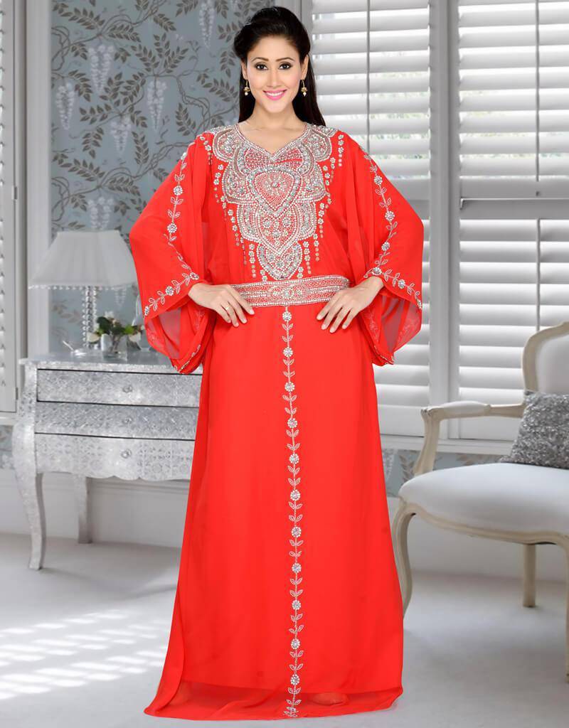 Elegant A-Line Kaftan Dress - Bright Flowy Summer Maxi Dress for Women | Beach Cover Up, Resort Wear, and Boho Chic Outfit