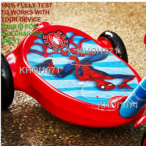 KHOI1971 6V Wall Charger AC Adapter Power Cord for Huffy Marvel Spider-Man Bubble Scooter (18048 Model) | Replacement Charger | Perfect for Kids' Ride-On Toys & Outdoor Play