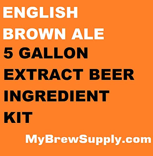English Brown Ale Homebrew 5 Gallon Beer Extract Ingredient Kit - Complete Brewing Supplies for Craft Beer Enthusiasts | Perfect for Home Brewing, Gifts & Beer Making Parties