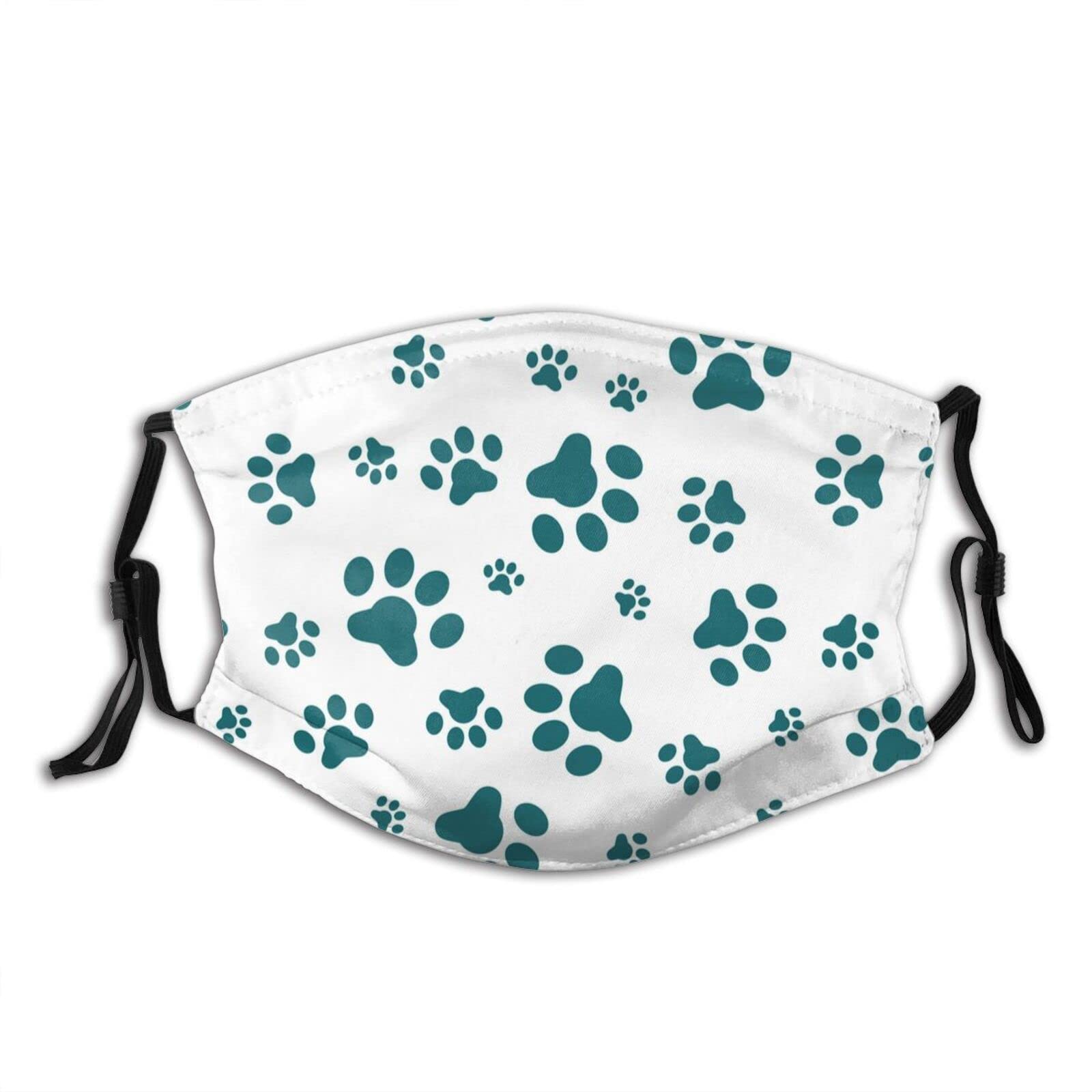 Colorful Cat Paw Print Face Mask - Reusable Adjustable Animal Mask for Men & Women - Perfect for Halloween, Cosplay, and Pet Lovers