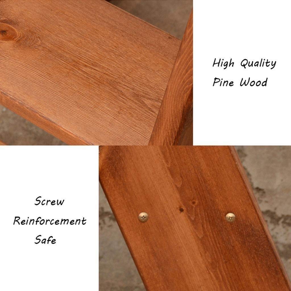 5-Step Foldable Wooden Stool for Indoor Use - Lightweight Brown Ladder Step Stool for Climbing, Flower Stand, or Step Chair - Perfect for Home, Kitchen, and Gardening
