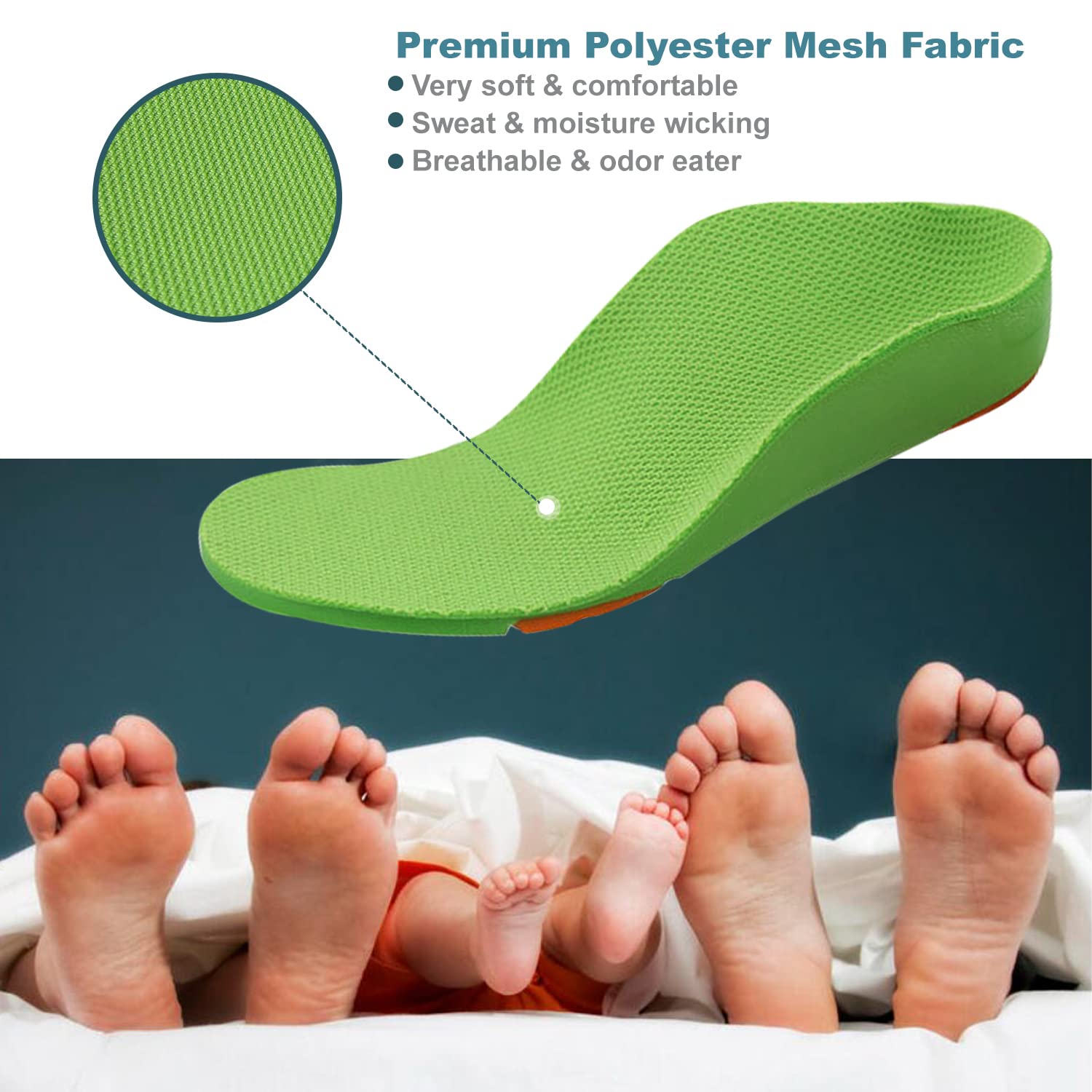 **Orthotic Shoe Insoles for Kids – Arch Support Inserts for Flat Feet, PU Cushion Sole Replacement – Ideal for Active Boys, Sports & School Comfort**