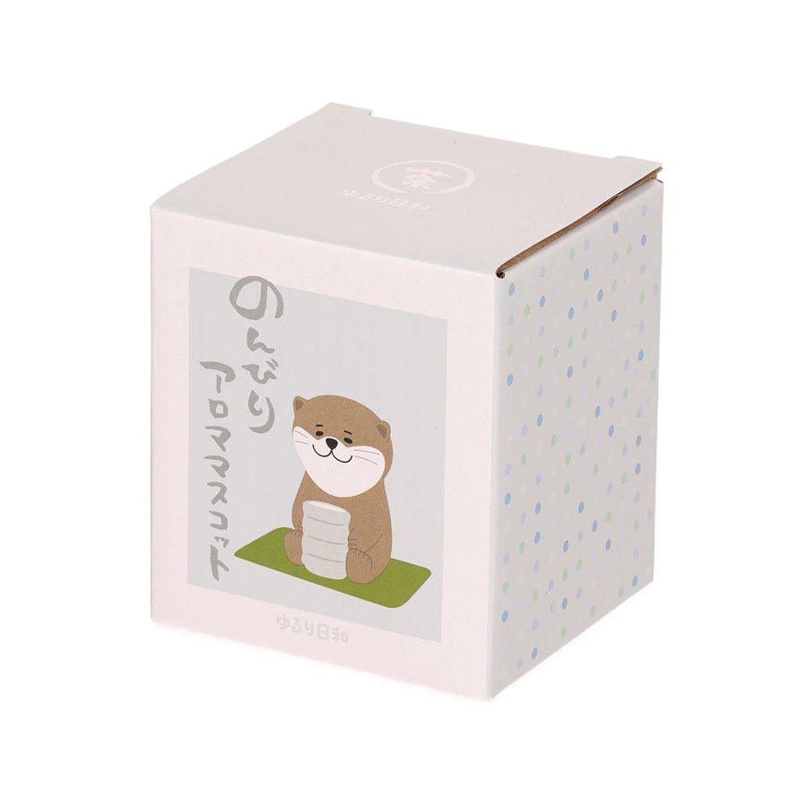 DECOLE Sit Back Aroma Mascot Otter (37g) - Cute Stress Relief Scented Plush Toy for Home, Office & Car Decor | Perfect Gift for Animal Lovers