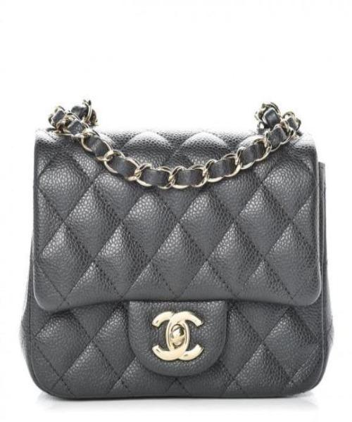 Chanel Mini Flap Bag in Dark Grey - Luxury Crossbody Purse for Women | Perfect for Evening Events, Date Nights & Special Occasions
