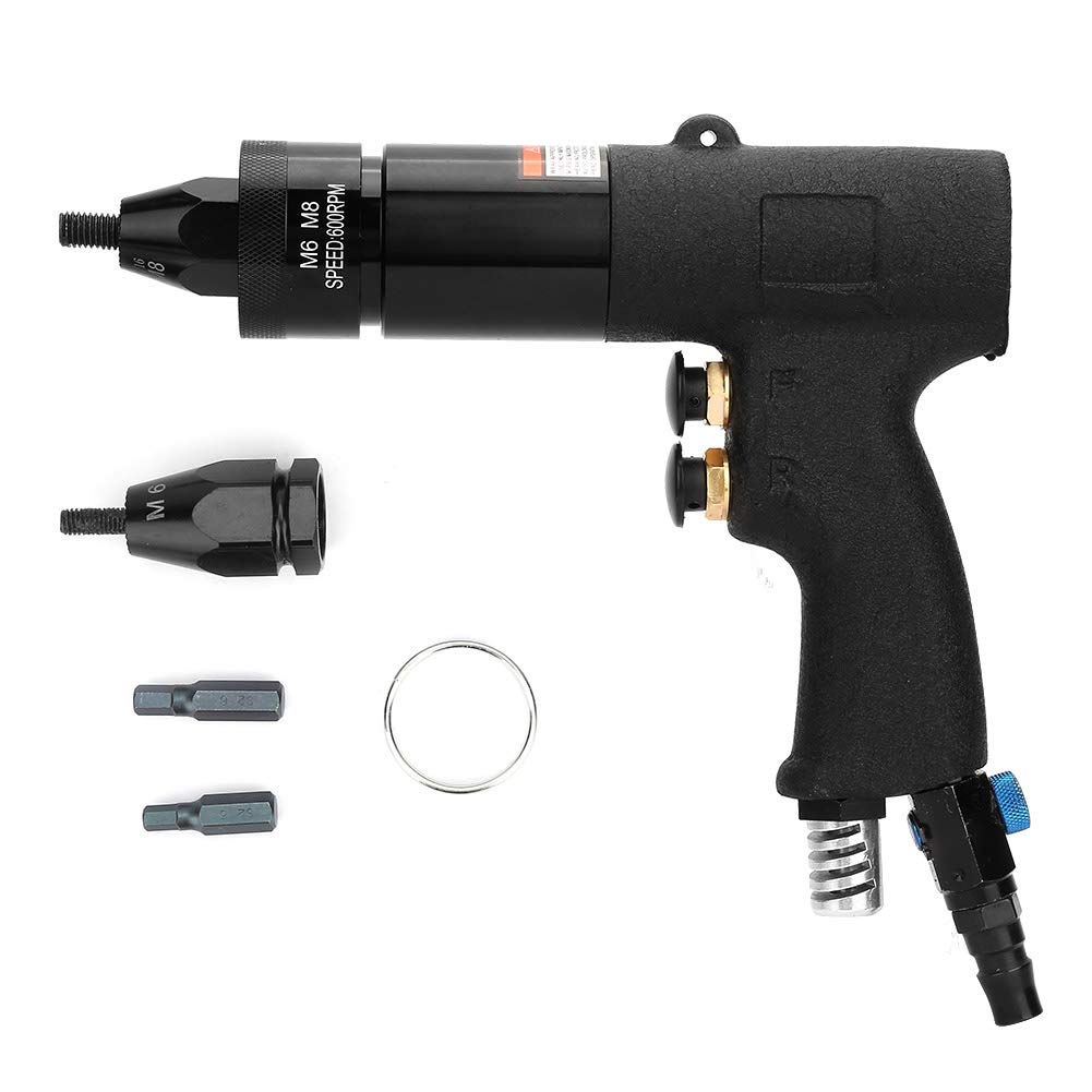 Pneumatic Rivet Gun, Air Rivet Nut Tool, Automatic Riveting Gun for Metal Plates (M6/M8-Kp-739A) - Perfect for Automotive Repair, Metal Fabrication, and DIY Projects