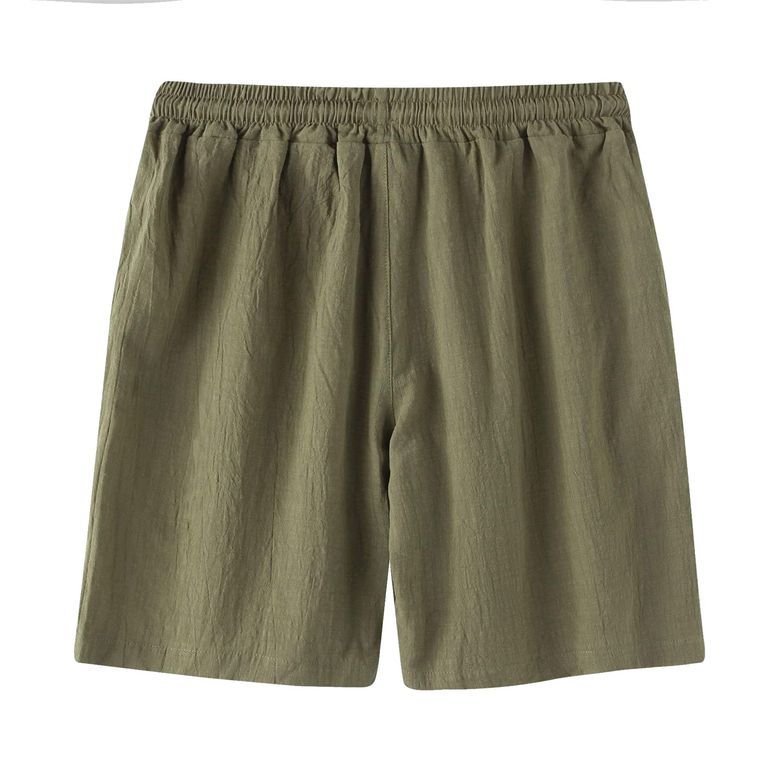 Men's Slim Fit Linen Shorts - Breathable Cotton Casual Pants for Spring & Summer | Solid & Color Options | Perfect for Outdoor Activities, Beach & Travel