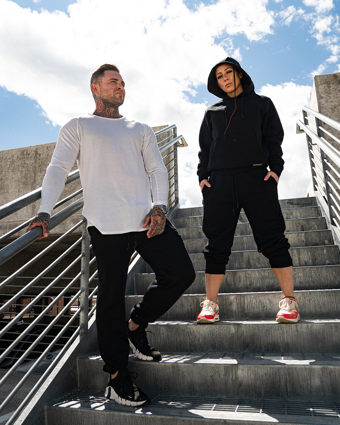 Premium Embroidered Champion Joggers for Men - Black Athletic Sweatpants for Gym, Running & Casual Wear