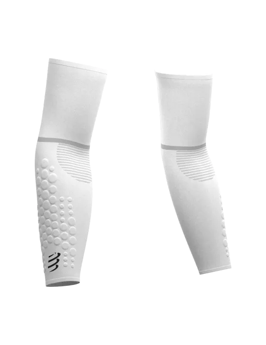 Compressport Unisex ArmForce Ultralight White - Breathable Arm Sleeves for Running, Cycling & Outdoor Sports - UV Protection & Muscle Support