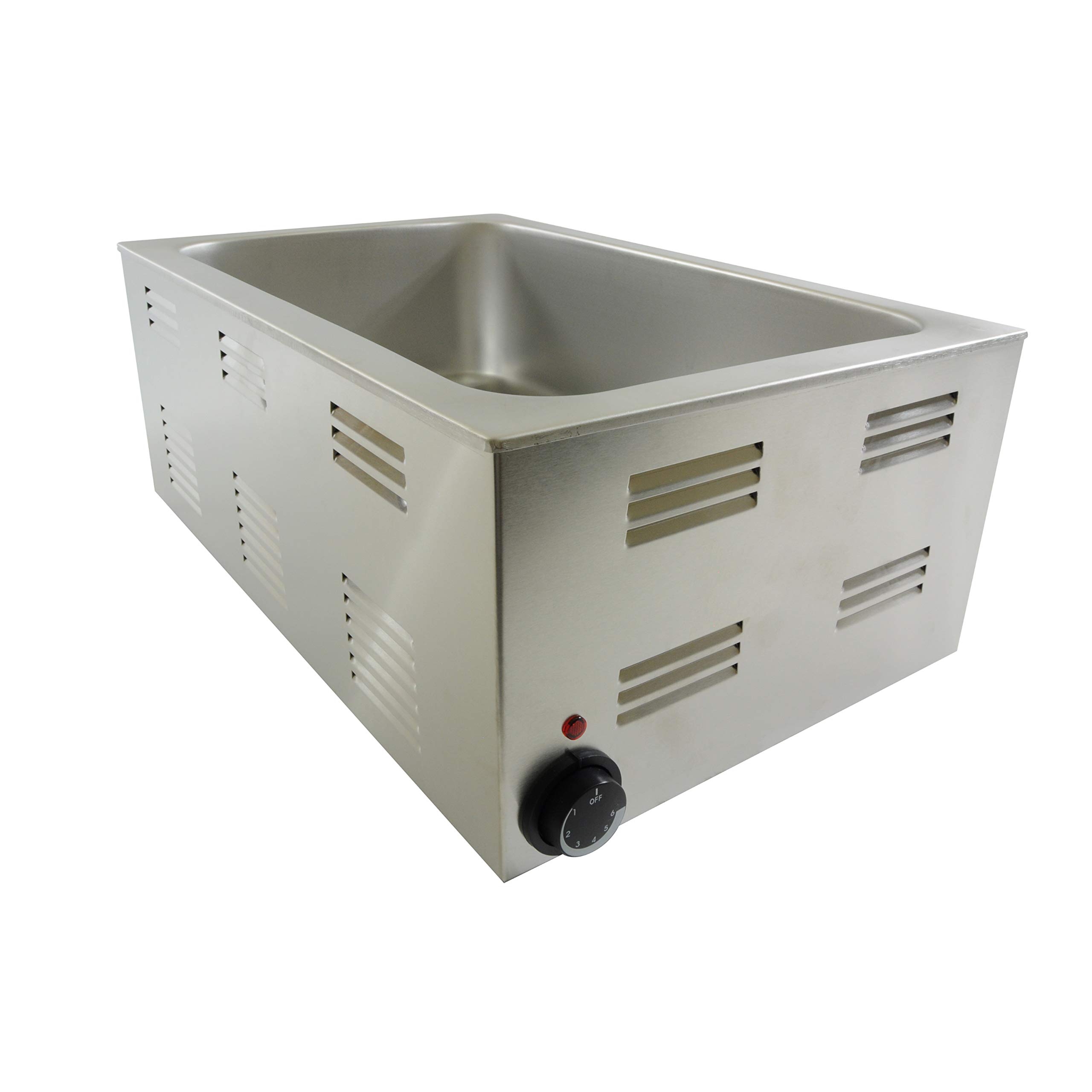 Thunder Group 3.5 QT Stainless Steel Food Warmer with Brushed Finish - Commercial Buffet Serving, Catering, and Kitchen Use