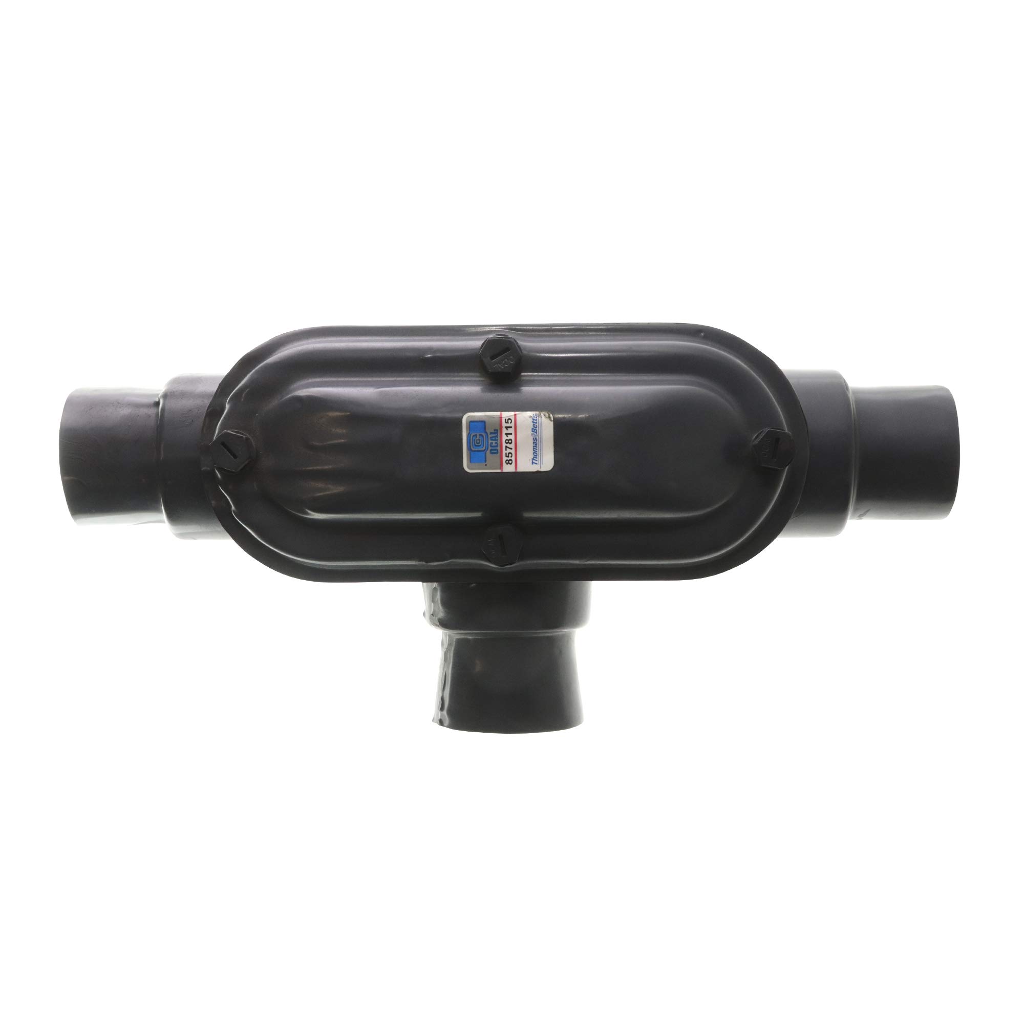 Ocal T68-4X-G Type T Conduit Body and Cover - 2 Inch Form 8 Gray Iron Dark Gray - Durable Electrical Conduit Fitting for Commercial and Industrial Wiring Applications