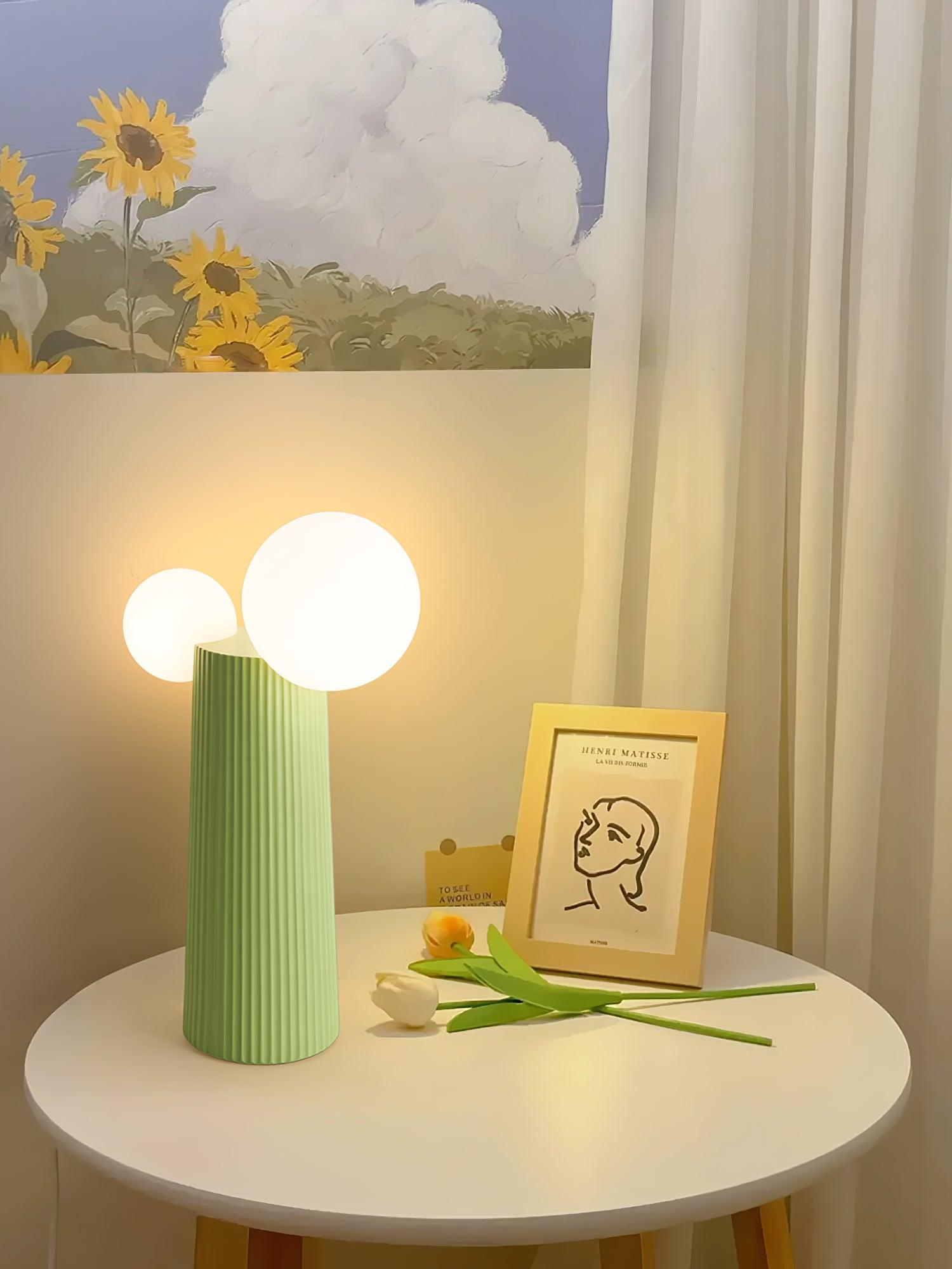 Modern LED Land Table Lamp - Adjustable Brightness, USB Charging Port for Bedroom, Living Room, Office - Perfect for Reading, Working & Night Light