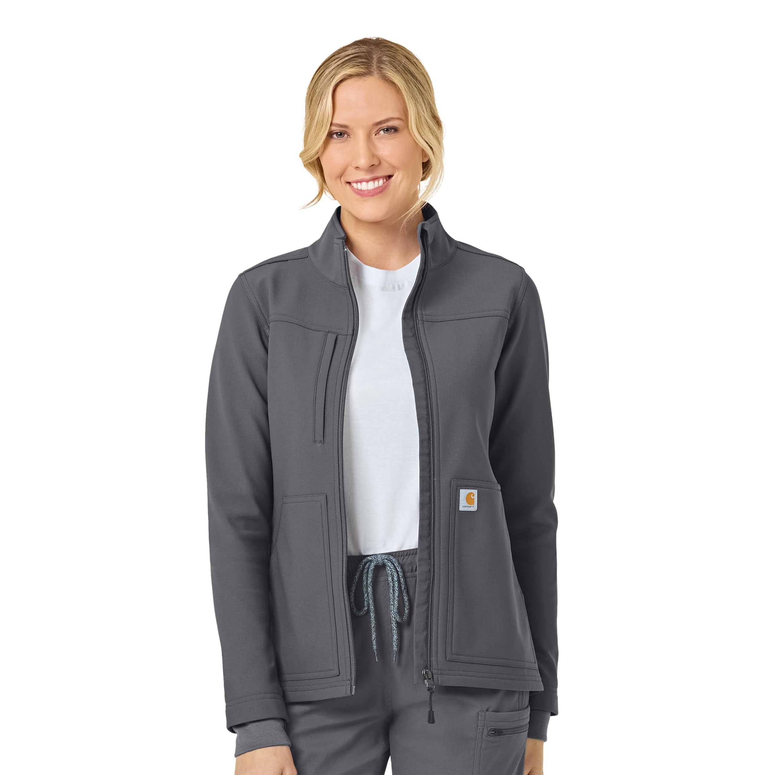 Carhartt Women's Rugged Flex Bonded Fleece Jacket - Warm Winter Work Jacket for Women, Durable & Comfortable Outdoor Fleece Coat - Perfect for Construction, Hiking & Cold Weather Activities