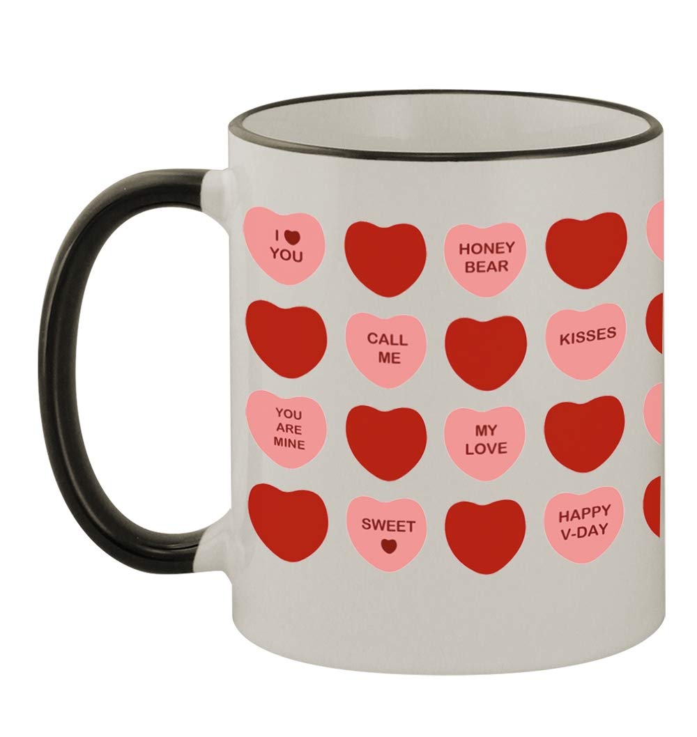 Middle of the Road Sweethearts II #82 - Funny Humor 11oz Coffee Mug with Black Handle - Perfect Gift for Couples, Office Humor & Coffee Lovers