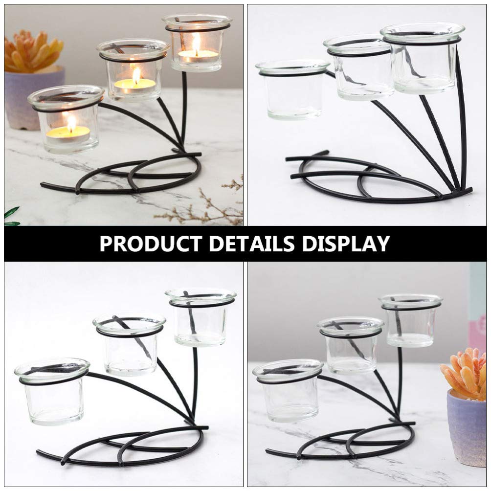 1pc Romantic Iron Art Candle Holder - Elegant Candlestick Stand for Home Decor, Spring Festival, Dinner Table & Romantic Ambiance | Durable Iron Candle Shelf for Wedding, Party & Holiday Decorations