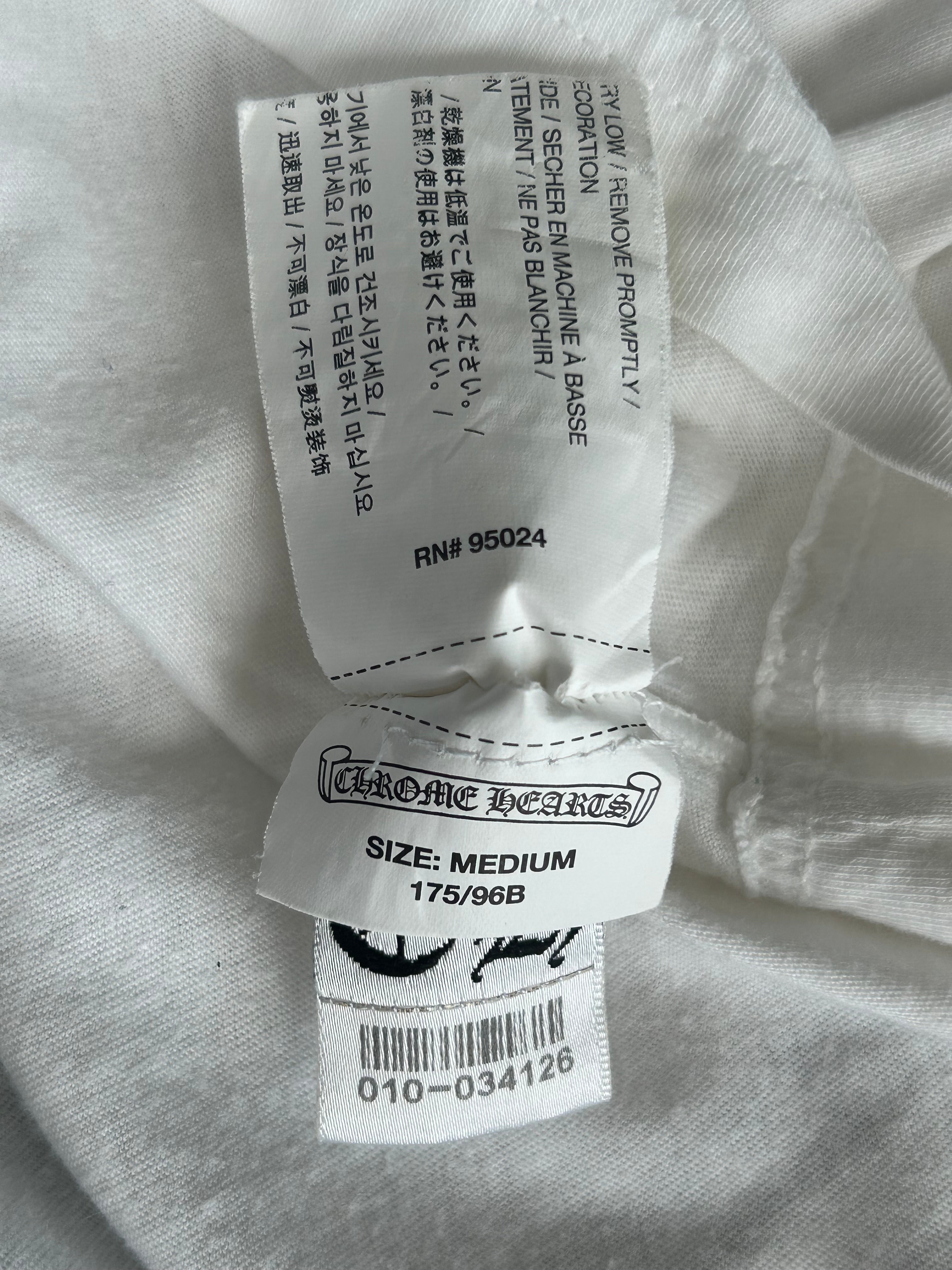 Chrome Hearts White & Black Logo T-Shirt for Men & Women - Stylish Graphic Tee for Casual Wear & Street Fashion
