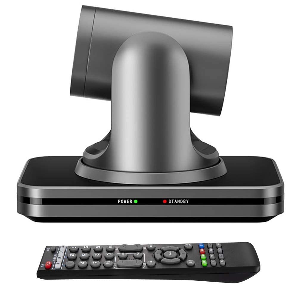 4K PTZ Camera with 3X Optical Zoom - USB Webcam for Live Streaming on OBS, YouTube & Zoom - Professional Conference Camera for Business Meetings, Church Services & Government Presentations - Ideal for Video Conferencing, Webinars & Online Education