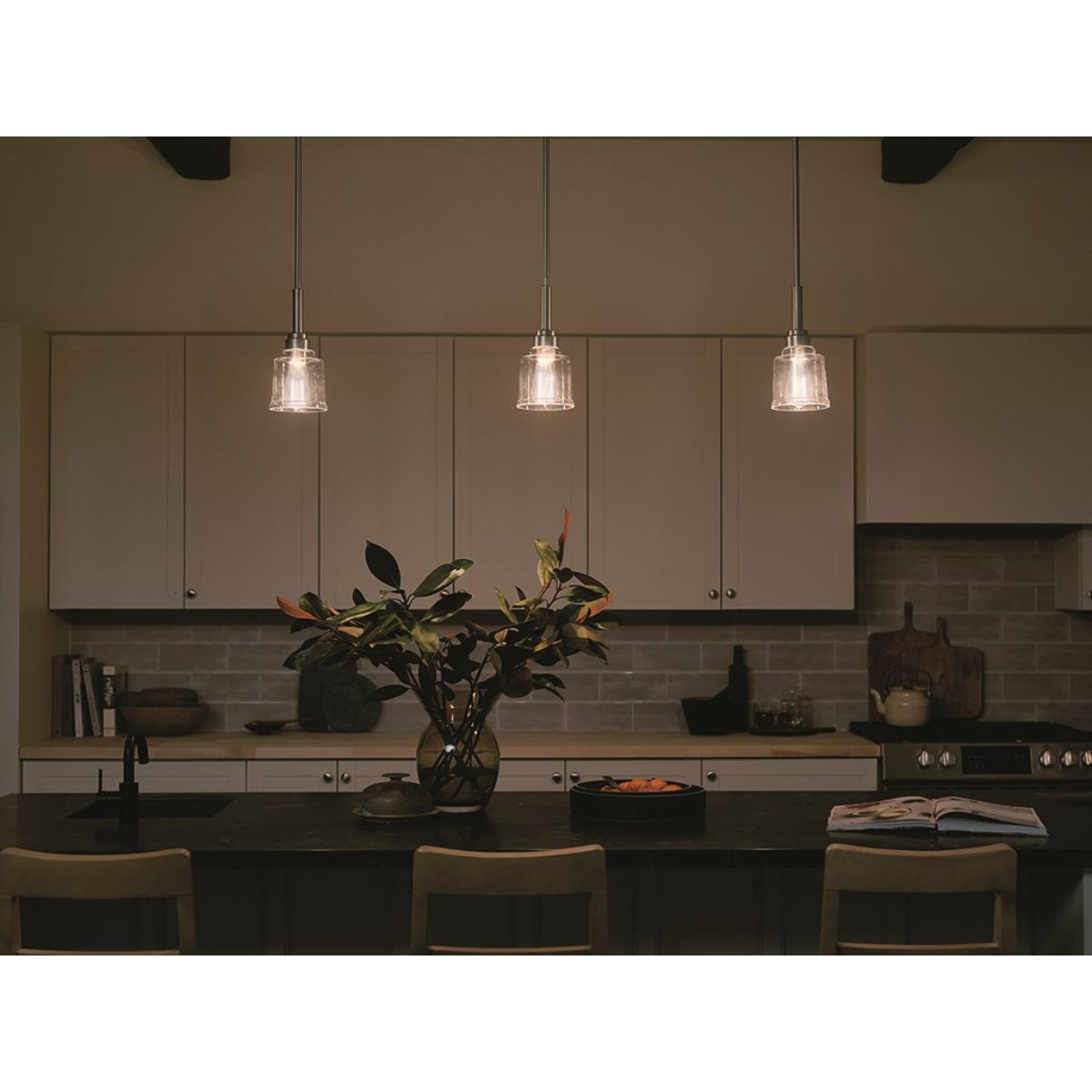Aivian 5 Mini Pendant Light Set - Modern Small Hanging Lights for Kitchen Island, Dining Room, Bar Counter - Dimmable LED Chandelier Lighting Fixtures