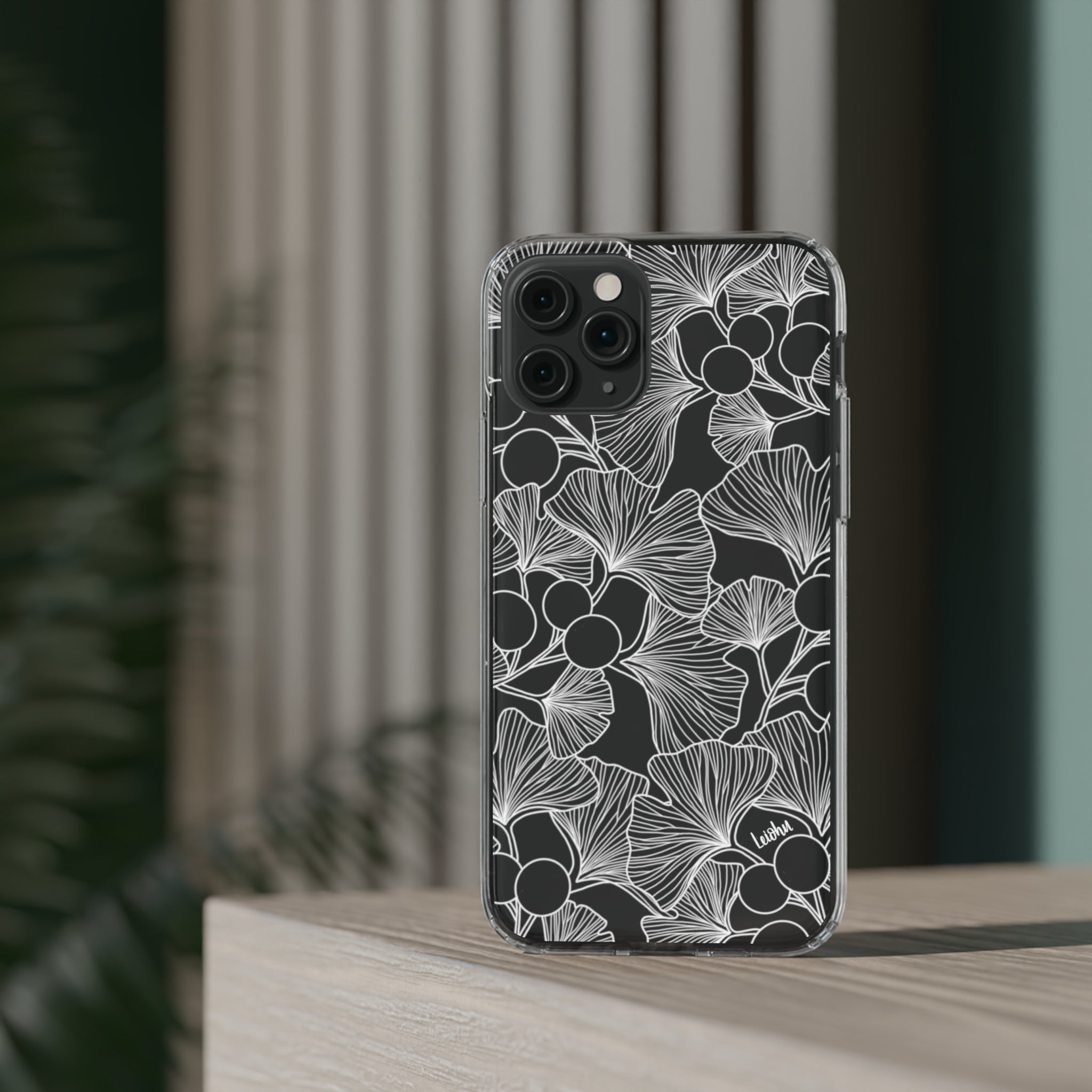 Premium Gingko Clear Phone Case - Slim Protective Cover for iPhone & Samsung - Perfect for Everyday Use, Travel & Outdoor Activities