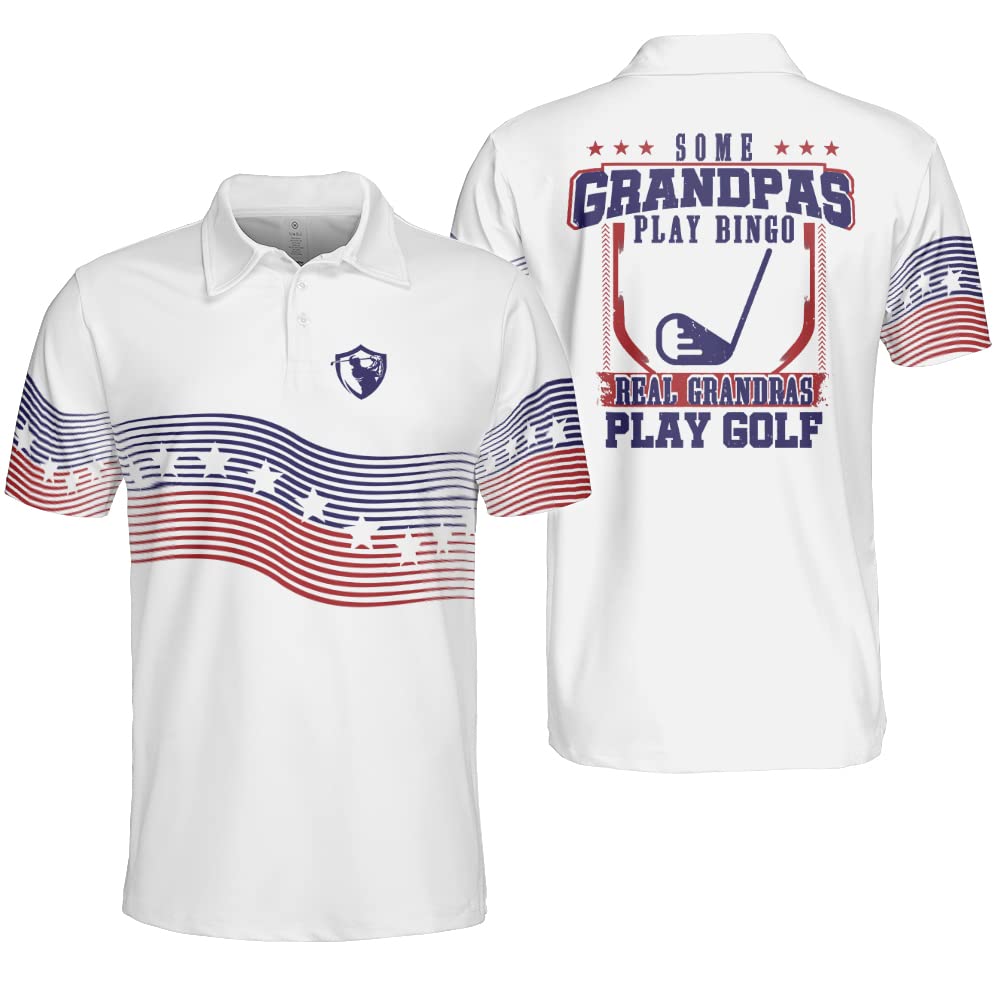 Men's Dri-Fit Golf Polo Shirts - Moisture Wicking Short Sleeve Performance Shirts for Golf & Casual Wear | Funny President Cup Design | Ideal for Golf Tournaments, Weekend Outings & Club Events