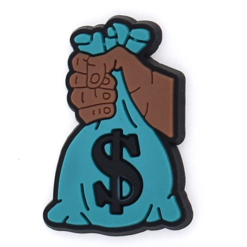 Trendy 1-Piece Money Shoe Charms for Crocs - Fun Jibbitz Accessories for Women & Men - Perfect for Clogs, Sandals & Party Favors - Great for Casual Wear, Beach Outings & Gift Giving