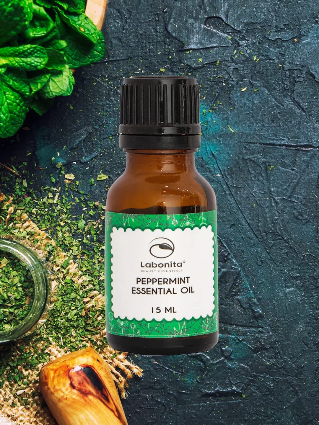 Labonita 100% Pure Peppermint Essential Oil - 15ml (0.5oz) for Aromatherapy, Diffusers & DIY Skincare - Natural Stress Relief & Headache Remedy