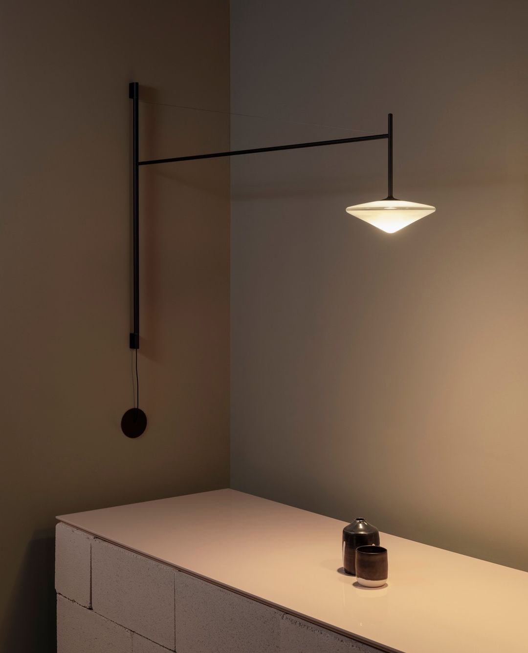 Gea Plug In Wall Lamp - Modern Touch Control Night Light for Bedroom, Nursery, Hallway - Energy Efficient LED Plug-In Sconce with Adjustable Brightness