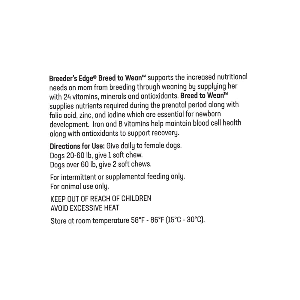 Revival Animal Health Breeder's Edge Breed to Wean Prenatal & Postnatal Vitamin Supplement for Medium & Large Dogs - 400 Count - Supports Healthy Pregnancy & Nursing for Mother Dogs