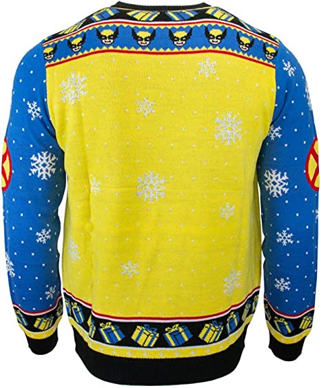 Marvel Wolverine Christmas Tree Lights Ugly Sweater - XS Size | Festive Holiday Party & Cosplay Outfit