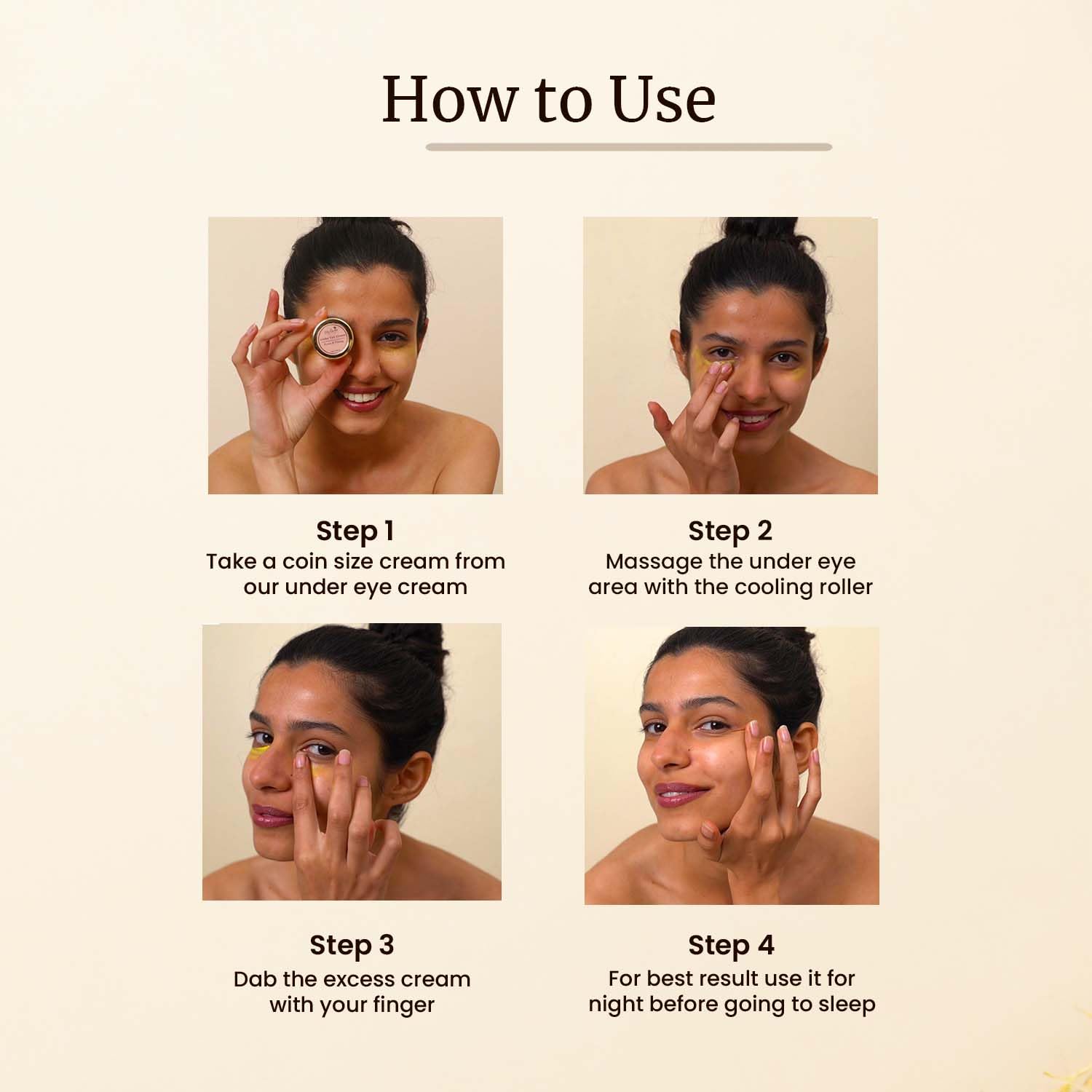 Mellow Herbals Ayurvedic Under Eye Cream (12Gm) for Dark Circles & Puffiness - Kesar, Patang & Kukumadi Oil Formula | Ayush Certified | GMO, Paraben & Silicone Free | Reduce Eye Bags & Brighten Skin | Perfect for Night Routine & Travel Skincare