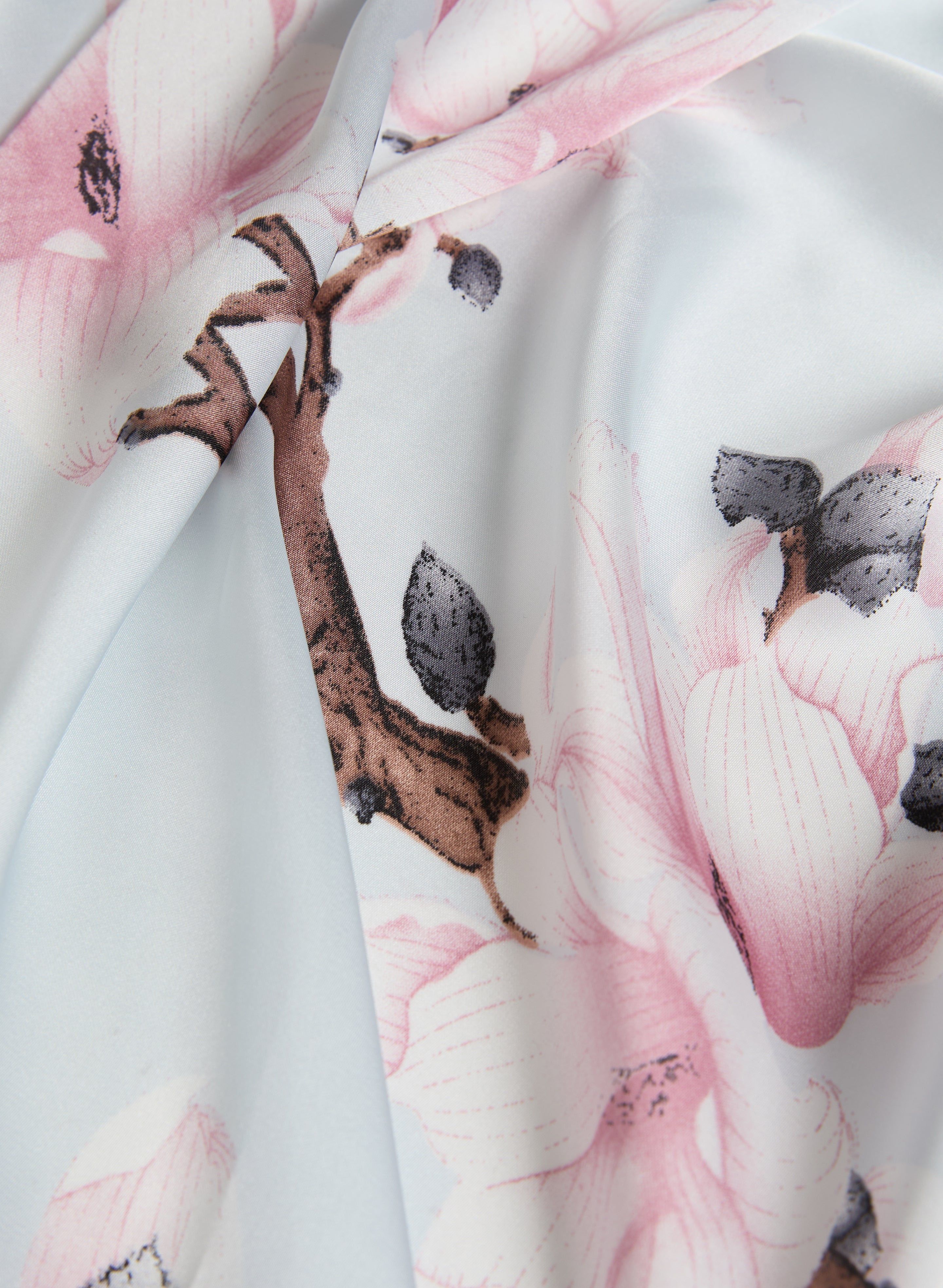 Cherry Blossom Print Scarf - Soft Floral Fashion Scarf for Women - Perfect for Spring Outfits, Office Wear & Special Occasions