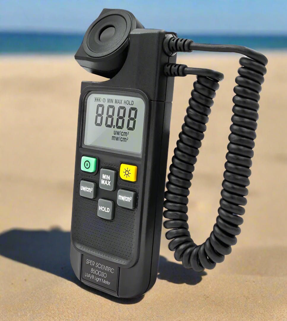 Digital UV Light Meter for UVA/UVB Measurement - Accurate Sunlight & UV Lamp Tester for Tanning Beds, Nail Curing, Aquarium & Plant Growth Monitoring