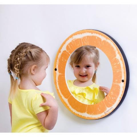 Stylish Citrus Round Wall Mirrors - Decorative Home Decor for Living Room, Bedroom & Bathroom - Perfect for Vanity, Entryway & Interior Design