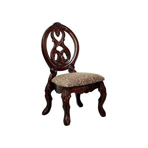 Furniture of America Girna 7-Piece Wood Dining Room Set in Antique Cherry Finish - Perfect for Family Meals & Entertaining Guests