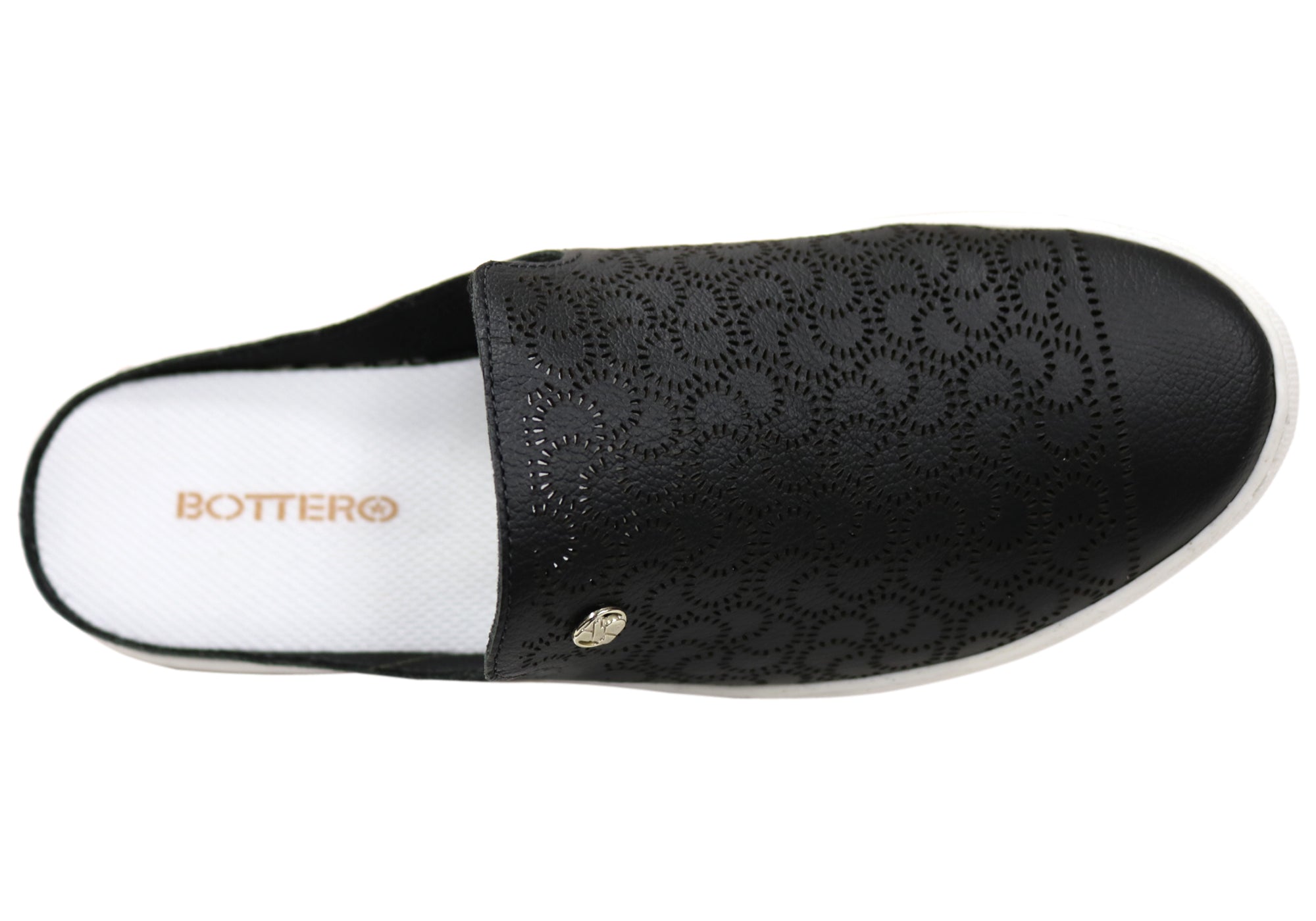 Bottero Laynelle Women's Comfort Leather Closed Toe Open Back Mules - Stylish Slip-On Shoes for Work, Office & Casual Wear