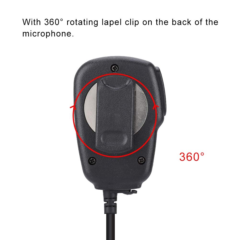 Waterproof 2-Pin Mini PTT Handheld Shoulder Speaker Microphone for UV5R 888S Kenwood TYT Radios - Durable External Mic for Two-Way Communication | Perfect for Outdoor Adventures, Construction Sites & Emergency Response